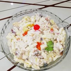 A picture of Fruite mayonnaise Russian salad.