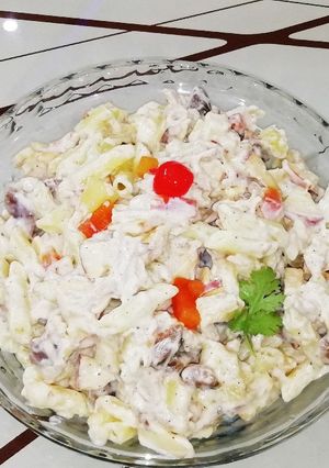 A picture of Fruite mayonnaise Russian salad.