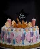 Birthday cake con relleno de compota de carambola