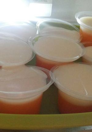 Foto resep Silky puding susu mangga saus fla