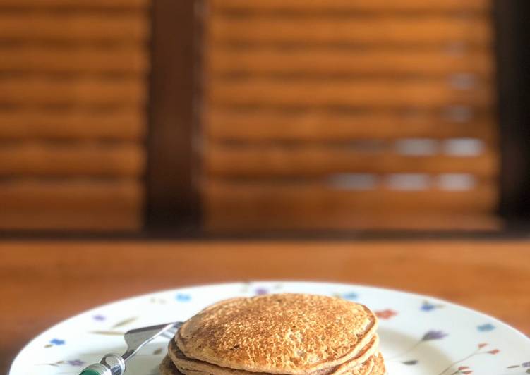 Bagaimana memasak Pancake oat pisang rendah kalori Anti Gagal