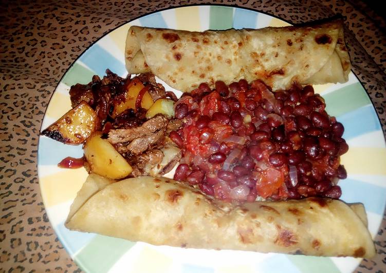 Easiest Way to Make Homemade Fried meat-potatoes