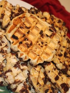 Une photo de Gaufres liégeoises traditionnelles aux pépites de chocolat