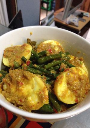 Foto resep Gulai kacang panjang ebi telur 😁😁