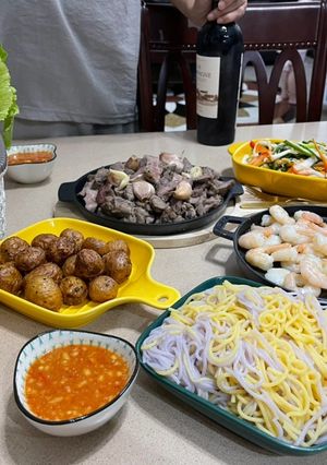 Hình của món Bò cuộn cải xanh.