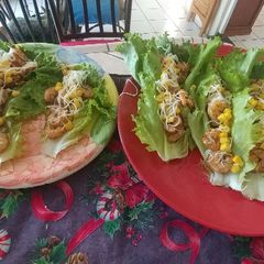 A picture of Shrimp Lettuce Tacos.