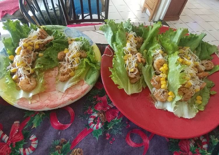 Steps to Prepare Speedy Shrimp Lettuce Tacos