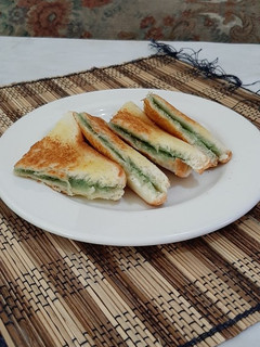 Foto resep Roti panggang greentea simple