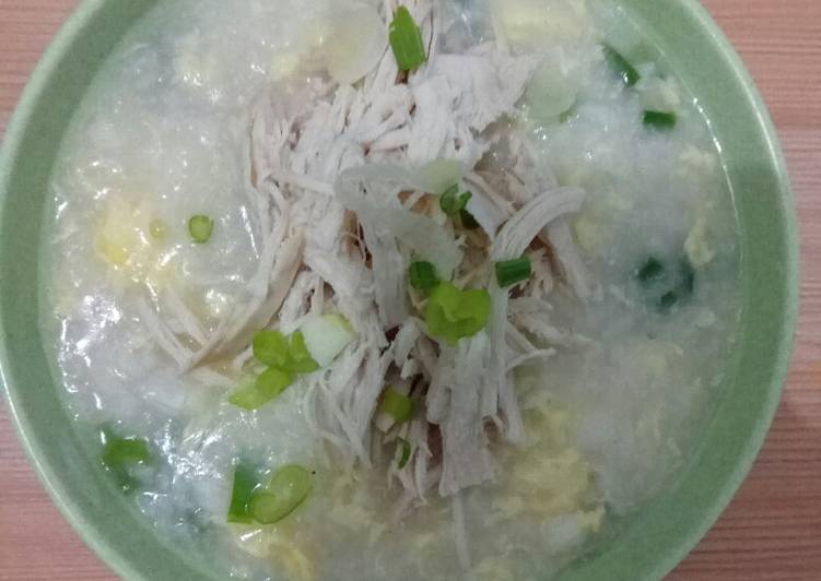 Resep masakan Chicken and rice porridge Dakjuk 닭죽 | Cara Bikin Chicken and rice porridge Dakjuk 닭죽 Yang Sempurna
