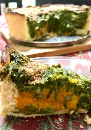 Una foto de Tarta de zapallo y espinaca