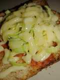 Tostada pizza con puerro