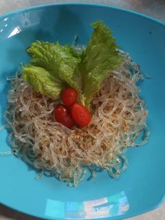 Foto resep Spaghetti (shirataki) aglio olio - menu sehat
