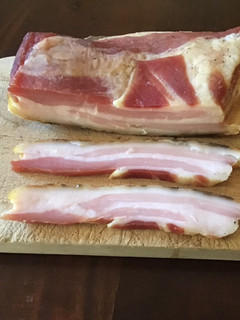 A picture of California Farm Dry Cured Bacon.
