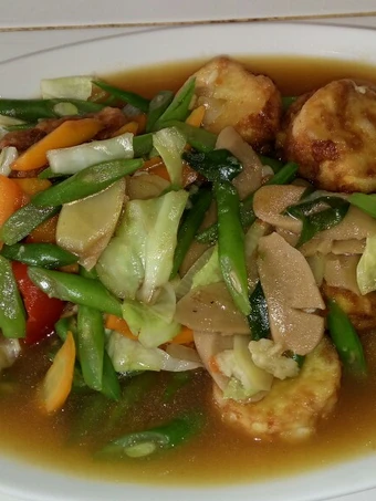 Langkah Gampang Membuat Resep Tumis sayuran+egg tofu yang Enak Banget Anti Ribet, Mantap