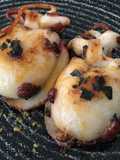Sepias baby rellenas de manzana 🍎 caramelizada y boletus 😋