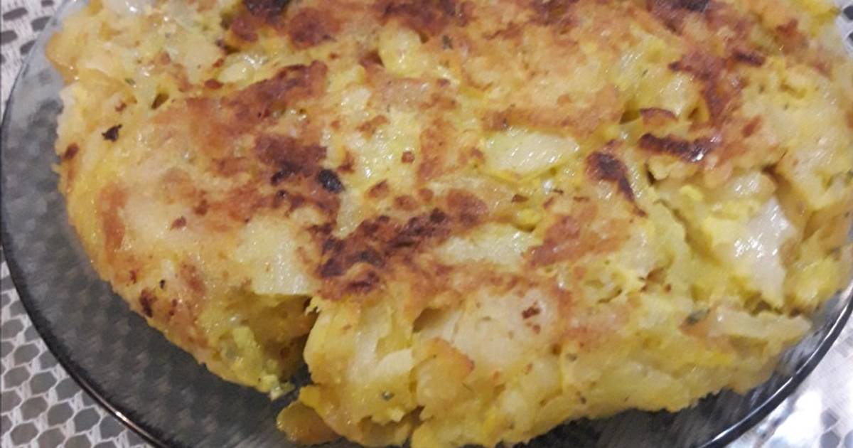 Tortilla de papa a la española al horno 21 recetas caseras Cookpad