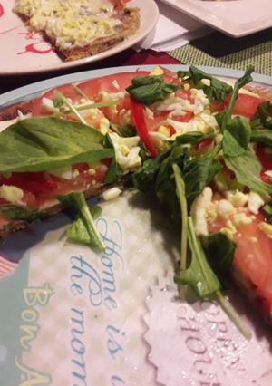 Una foto de Masa de pizza vegana de zanahoria y quinoa/ espinaca y quinoa