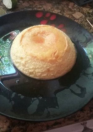 Una foto de Flan napolitano a baño Maria