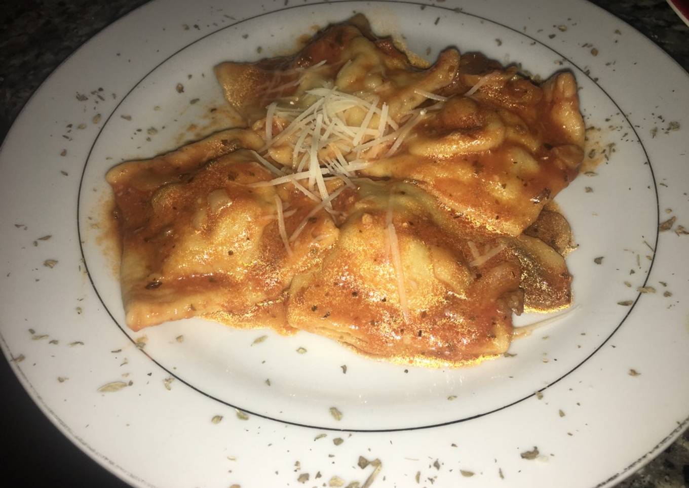 Ravioles de carne caseros