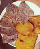 Fryed sweet potato and yam