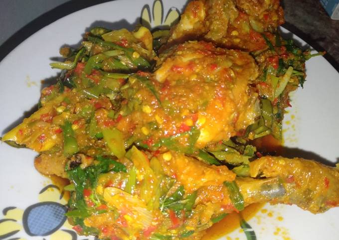 Ayam rica kemangi ala mbak denok