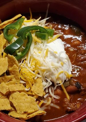 A picture of Lauren's Turkey Sausage Chili.