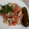 Ensalada de surimi y tomates