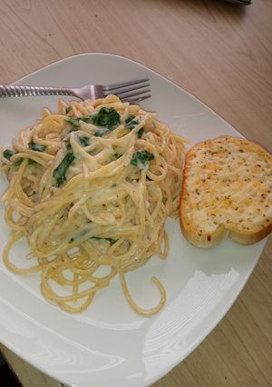 A picture of Fettuccini Alfredo (Lactose-free).
