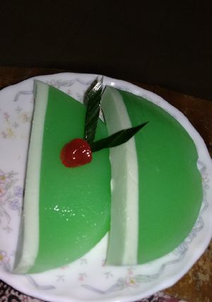 Foto resep Agar-agar ijo santen jadul