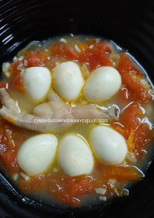 Foto resep 103. MPASI 13+ Soup Ceker Tomat Wortel Telur Puyuh