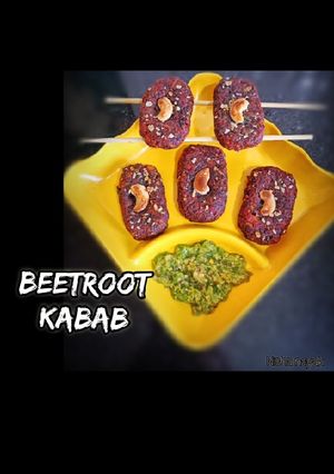A picture of Beetroot kabab.