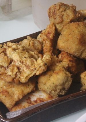 Una foto de Bacalao y coliflor empanado