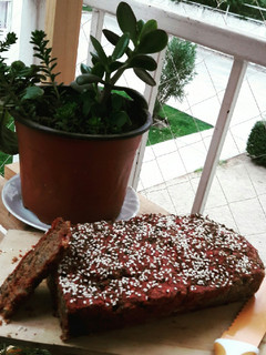 Una foto de Pan de avena, linaza y betarraga