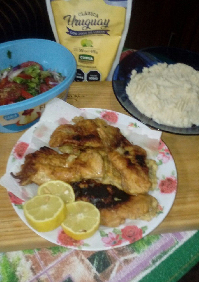 Una foto de Filetes de Salmonetes a la Milanesas