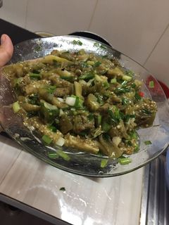 Hình của món Cà tím nướng mỡ hành.