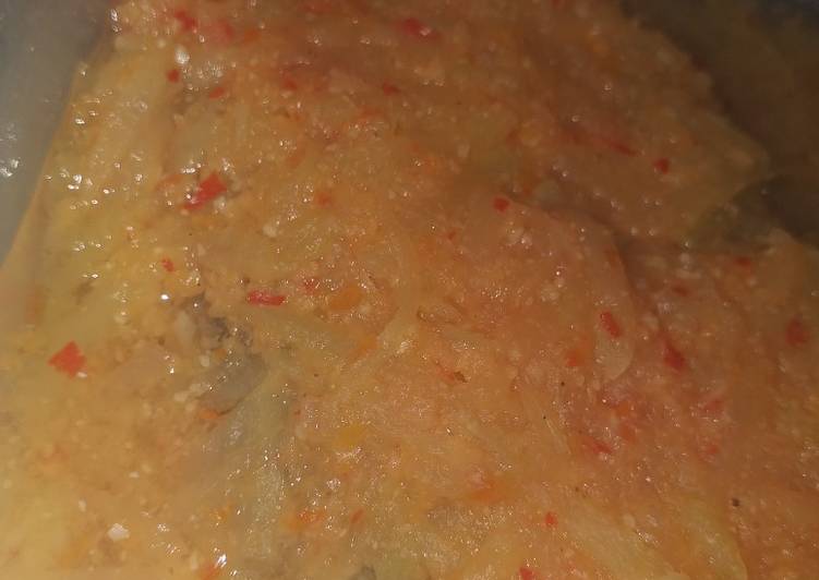 Resep Brengkes mangga muda ikan pindang/lajang tanpa daun Anti Gagal