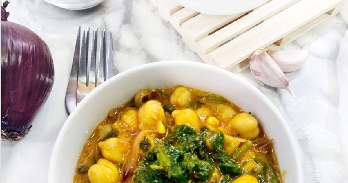 Garbanzos con espinacas al curry Receta de Sandra_M Cookpad
