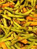 Dry Roasted string beans in tamari sauce 烤四季豆