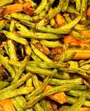 Dry Roasted string beans in tamari sauce 烤四季豆