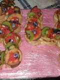 Torta de número hecho de galletitas