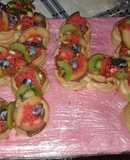 Torta de número hecho de galletitas