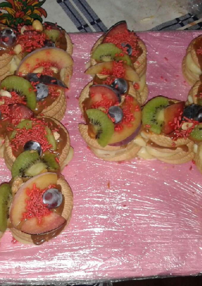 Una foto de Torta de número hecho de galletitas