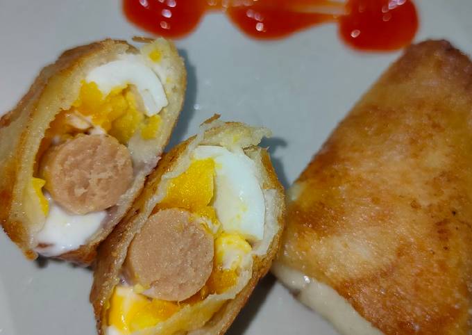 Kulit Lumpia Mayo Telur Sosis