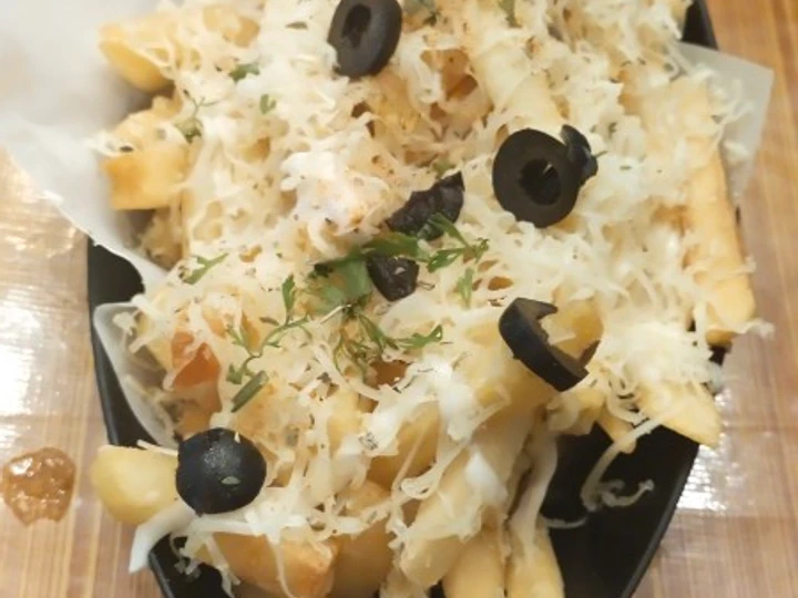 Easy Steps to Make Cheese french fries the Delicious So Delicious
