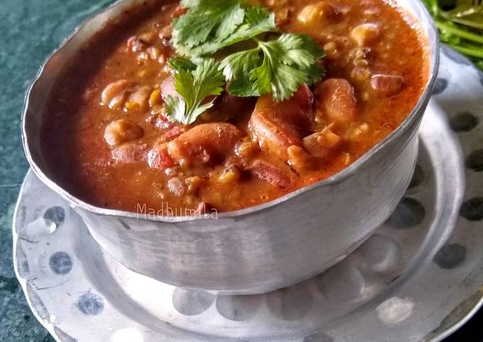 Mixed Lentils and Beans Masala Tadka