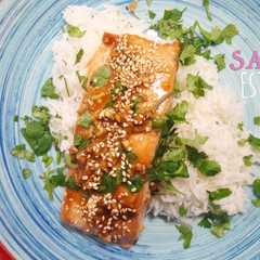 Una foto de Lomo de salmón estilo thai