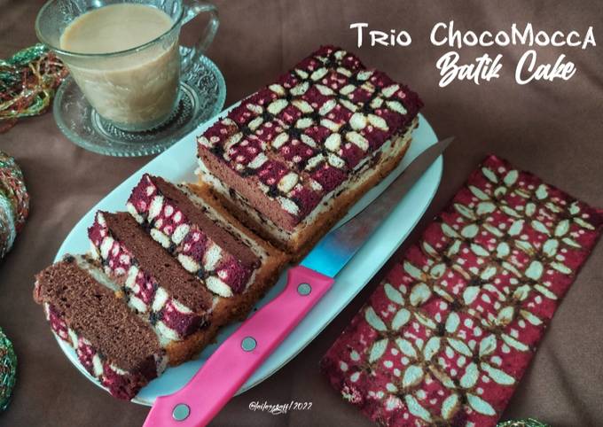 Resep Trio Chocomocca Batik Cake Oleh Lailazegaff Cookpad