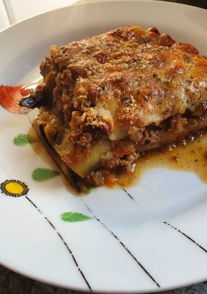 Una foto de Lasaña de berenjena🍆🍆.