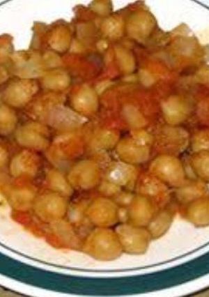 A picture of Cholay chaat.