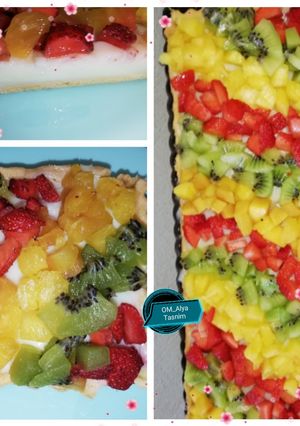 صورة لوصفة تارت بالفواكه 🍍🍓🥝